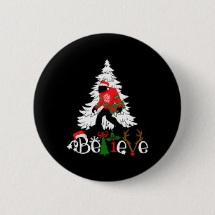 Matching Christmas Pyjamas Family Bigfoot Believe  6 Cm Round Badge
