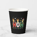 Matching Christmas Santa Hat Ho Ho Ho Giraffe Anim Paper Cups<br><div class="desc">Matching Christmas Santa Hat Ho Ho Ho Giraffe Animal Xmas T-Shirt</div>
