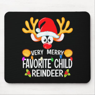 Matching Christmas Very Merry Favourite Child Rein Mouse Pad