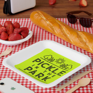 Matching Club Tournament Event Pickleball Fun Paper Plate