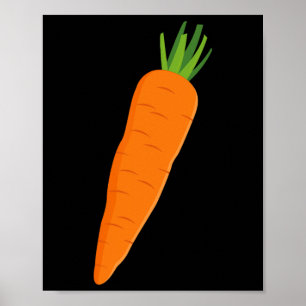 Matching Couple Costume Kid Funny Vegetable Carrot Poster