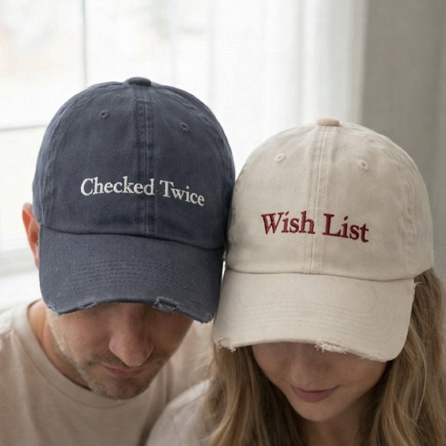 Matching Couple Embroidered Baseball Cap (Creator Uploaded)
