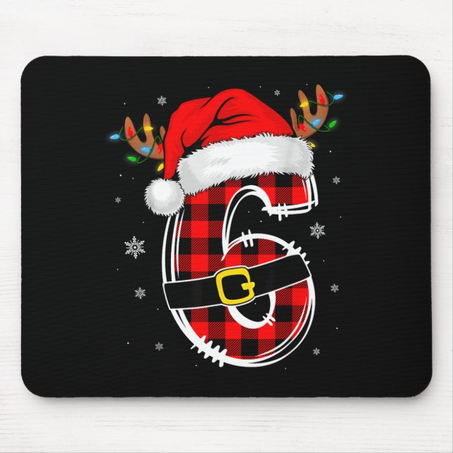 Matching Couples Christmas 6 7 Six Seven Meme Slan Mouse Pad (Front)
