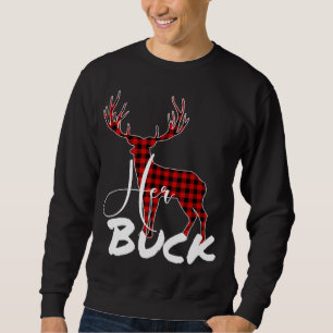 Matching Couples Christmas Pyjamas Buffalo Plaid H Sweatshirt
