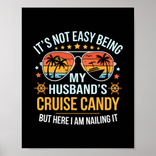 Matching Couples Cruise Candy Husnd And Wife Cruis Poster