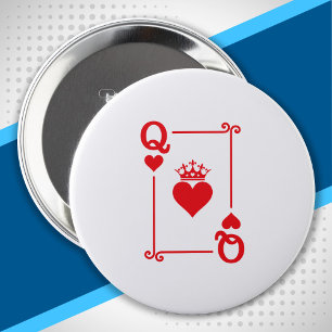 Matching Couples Halloween Costume Queen of Hearts 10 Cm Round Badge