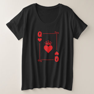 Matching Couples Halloween Costume Queen of Hearts Plus Size T-Shirt