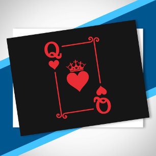 Matching Couples Halloween Costume Queen of Hearts Postcard