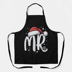 Matching Couples Mr Mrs Wedding Xmas Ugly Santa Apron