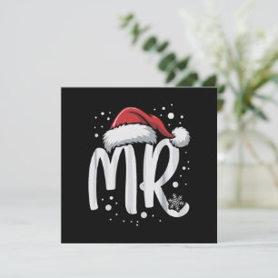 Matching Couples Mr Mrs Wedding Xmas Ugly Santa Holiday Card
