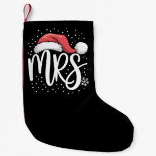 Matching Couples Mr Mrs Wedding Xmas Ugly Santa Small Christmas Stocking