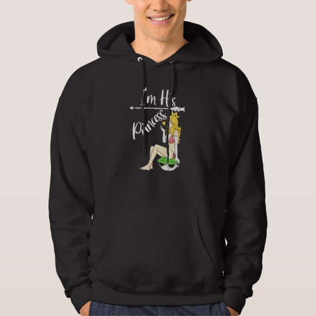 Matching Couples Princess Frog Anniversary Valenti Hoodie (Front)