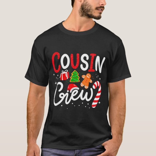 Matching Cousin Crew Christmas 2025 Family Holiday T-Shirt (Front)