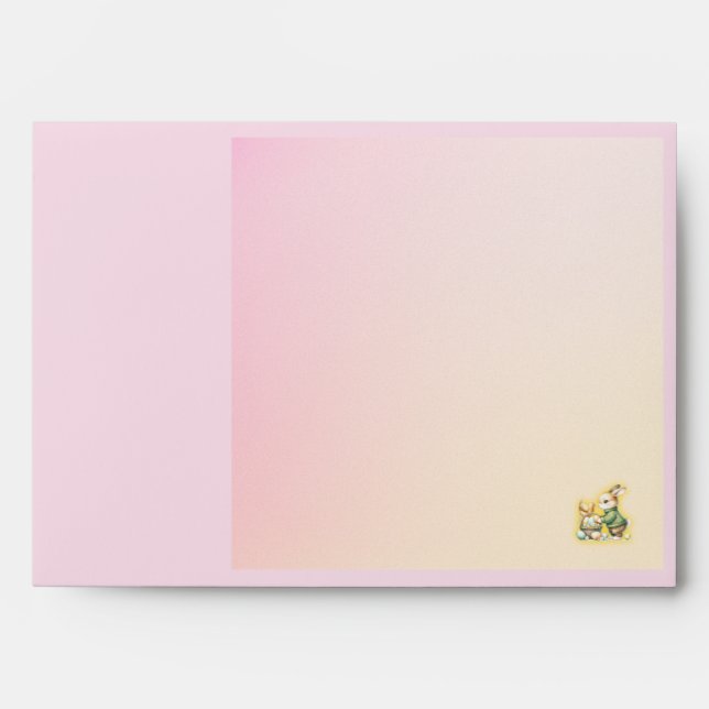 Matching Easter Bunny & Chick Envelope (Front)