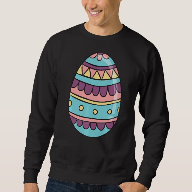 Matching Easter day Eggs Funny Costume Couples Fam Sweatshirt (Front)