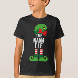 Matching Elf Family Christmas The Nana Elf T-Shirt
