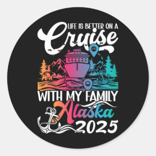 Matching Family Alaska Cruise Trip Family Vacay -  Classic Round Sticker