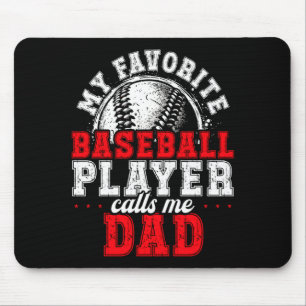 Matching Family Baseball Gift Dad Team Photo Fathe Mouse Pad