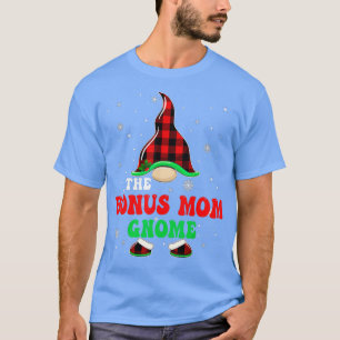 Matching Family Buffalo Plaid The Bonus Mum Gnome T-Shirt