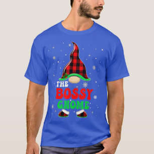 Matching Family Buffalo Plaid The Bossy Gnome Chri T-Shirt