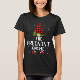 Matching Family Buffalo Plaid The Pregnant Gnome C T-Shirt