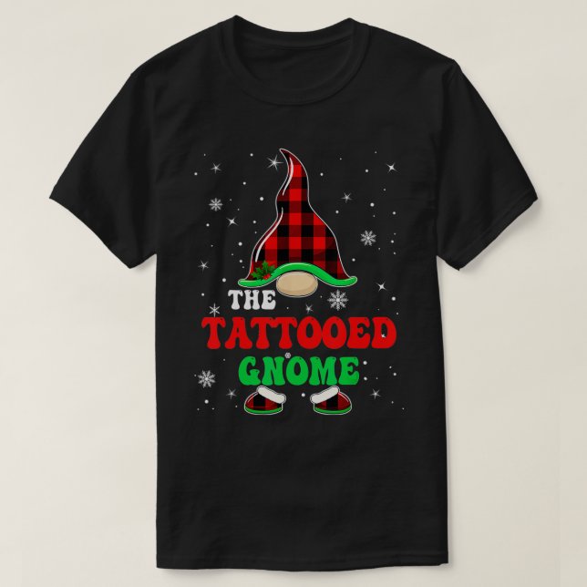 Matching Family Buffalo Plaid The Tattooed Gnome C T-Shirt (Design Front)