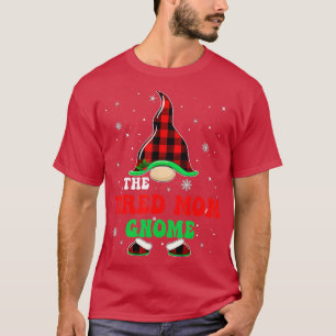 Matching Family Buffalo Plaid The Tired Mum Gnome  T-Shirt