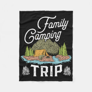 Matching Family Camping Trip Shirt Matching Vacati Fleece Blanket