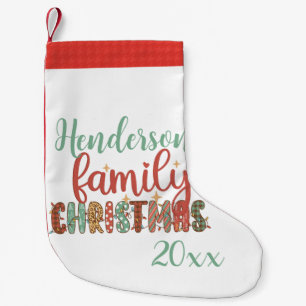 Matching Family Christmas 20xx Small Christmas Stocking