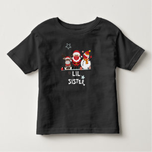 Matching Family Christmas Holiday Lil Sister Toddler T-Shirt