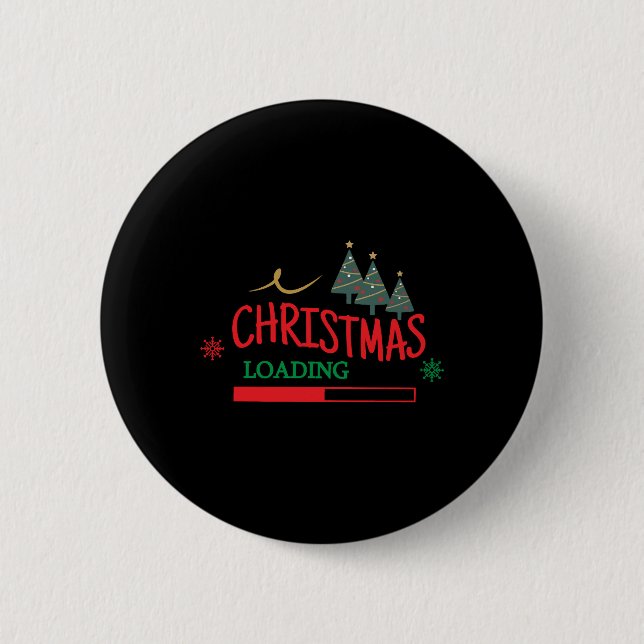 Matching Family Christmas Loading 6 Cm Round Badge (Front)