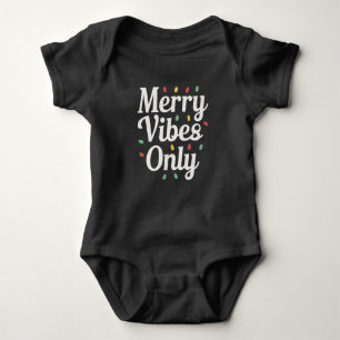 Matching Family Christmas Merry Vibes Only Lights  Baby Bodysuit