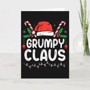 Matching Family Christmas Pajama Xmas Lights Grump Card