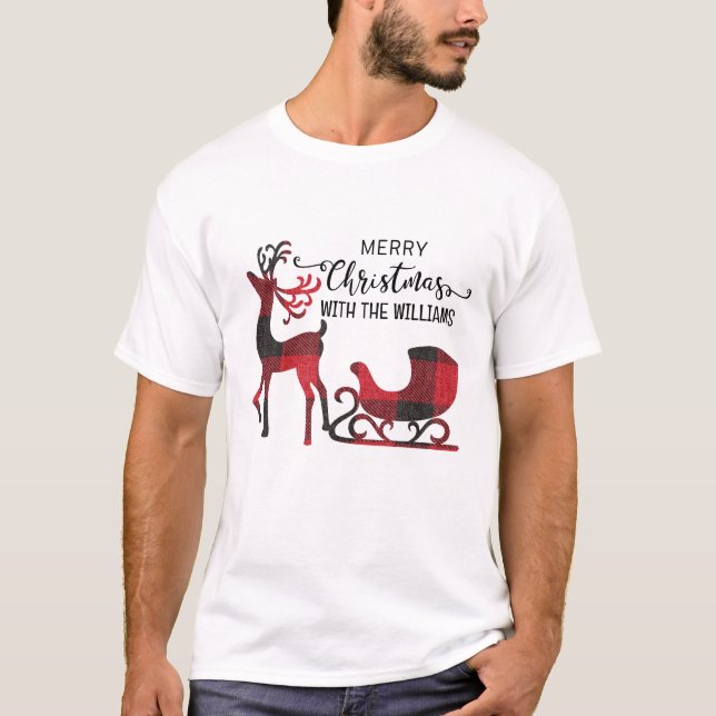 Matching Family Christmas | Personalised Modern T-Shirt (Front)