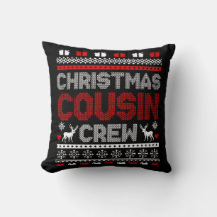Matching Family Christmas Pyjamas Cousin Crew Cushion