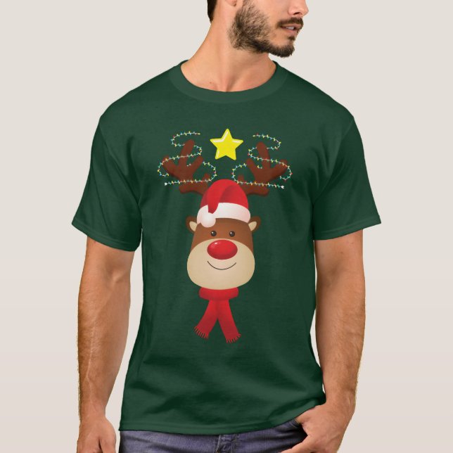 Matching Family Christmas Rein Face Christmas vint T-Shirt (Front)