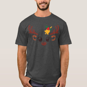 Matching Family Christmas Reindeer Face Christmas T-Shirt