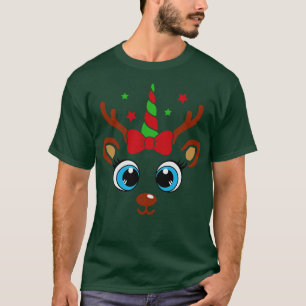 Matching Family Christmas Reindeer Face Christmas  T-Shirt