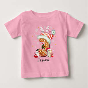 Matching Family Christmas Santa Gingerbread J Girl Baby T-Shirt