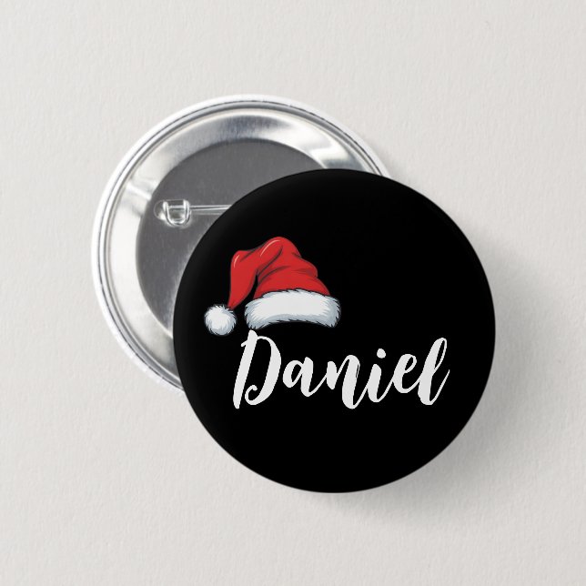 Matching Family Christmas Xmas Personalised Name  6 Cm Round Badge (Front & Back)