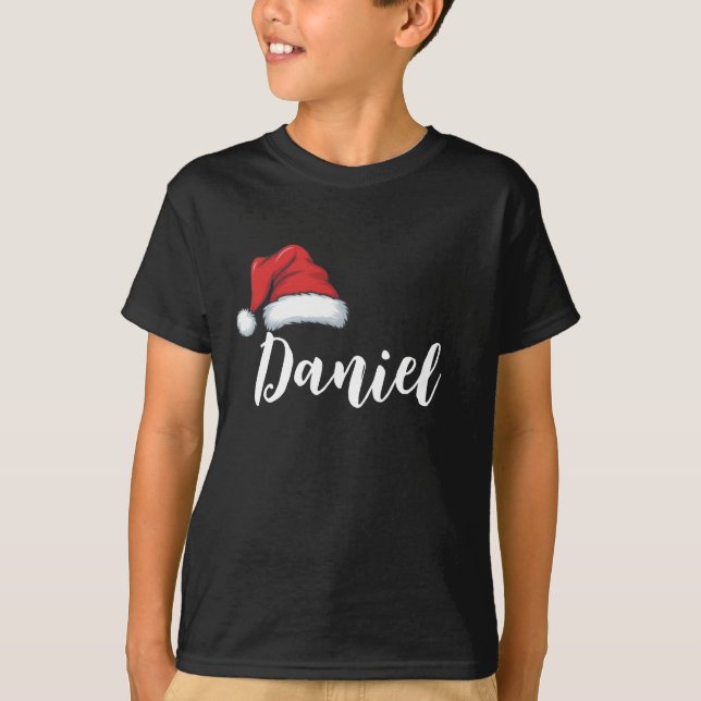 Matching Family Christmas Xmas Personalised Name  T-Shirt (Front)