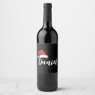 Matching Family Christmas Xmas Personalised Name  Wine Label