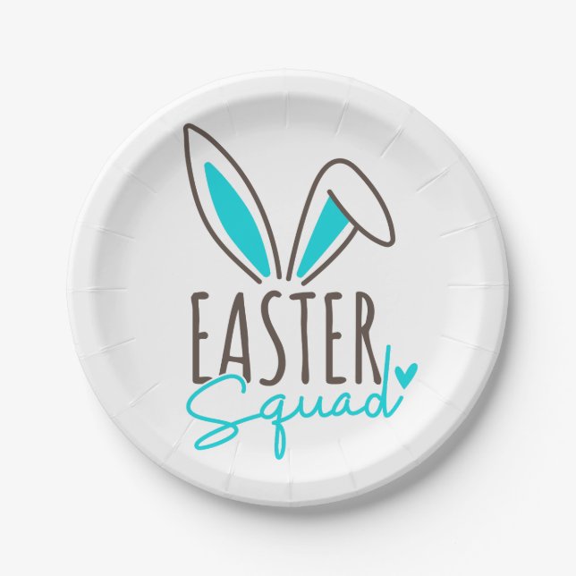 Matching Family Easter Squad Paper Plate (Front)