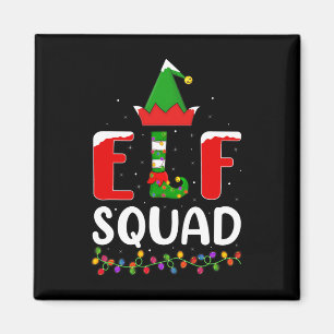Matching Family Elf Fan Xmas Lights Elf Squad Chri Magnet