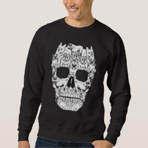 Matching Family English Bulldog Dog Skull Costume Sweatshirt