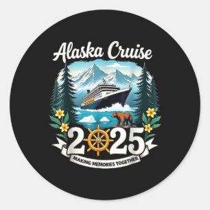 Matching Family Friends And Group Alaska Cruise 20 Classic Round Sticker