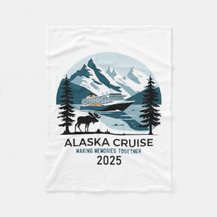 Matching Family Friends And Group Alaska Cruise 20 Fleece Blanket