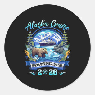 Matching Family Friends And Group Alaskan Alaska C Classic Round Sticker