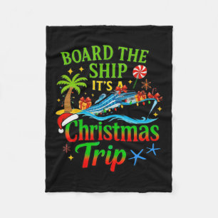 Matching Family Friends And Group Christmas Cruise Fleece Blanket