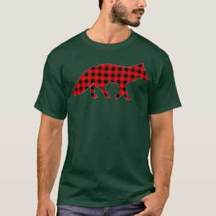 Matching Family Funny Buffalo Plaid Fox Christmas T-Shirt